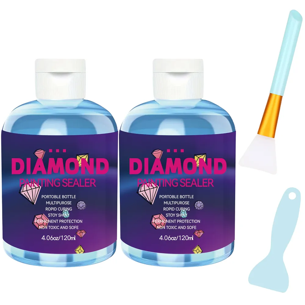 Diamantmalerei Versiegelungssets 120 ml mit 2 Pinseln