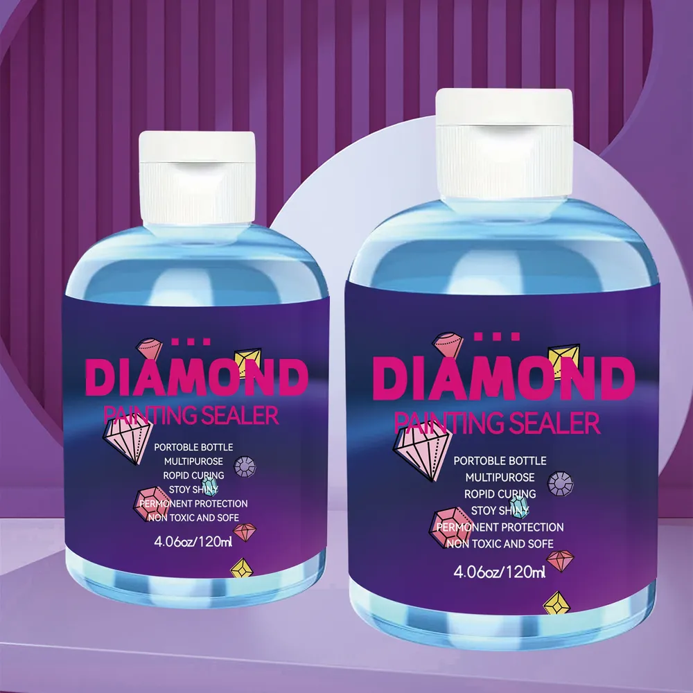 Diamantmalerei Versiegelungssets 120 ml mit 2 Pinseln