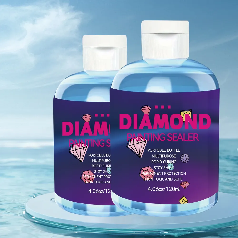 Diamantmalerei Versiegelungssets 120 ml mit 2 Pinseln