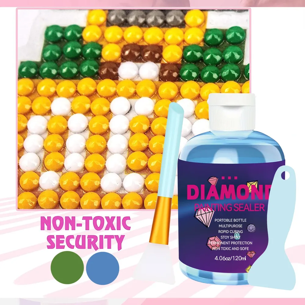 Diamantmalerei Versiegelungssets 120 ml mit 2 Pinseln