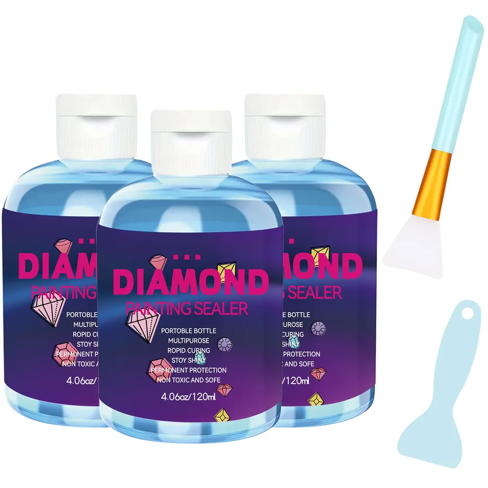 Diamantmalerei Versiegelungssets 120 ml mit 2 Pinseln