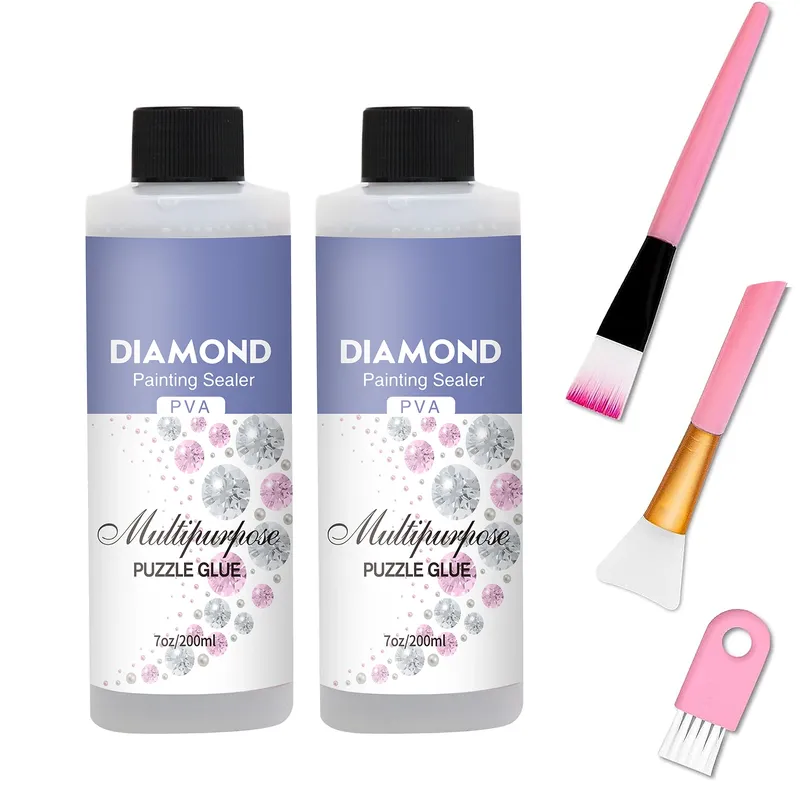 Diamantmalerei Versiegelungssets 60 bis 200 ml mit 3 Pinseln