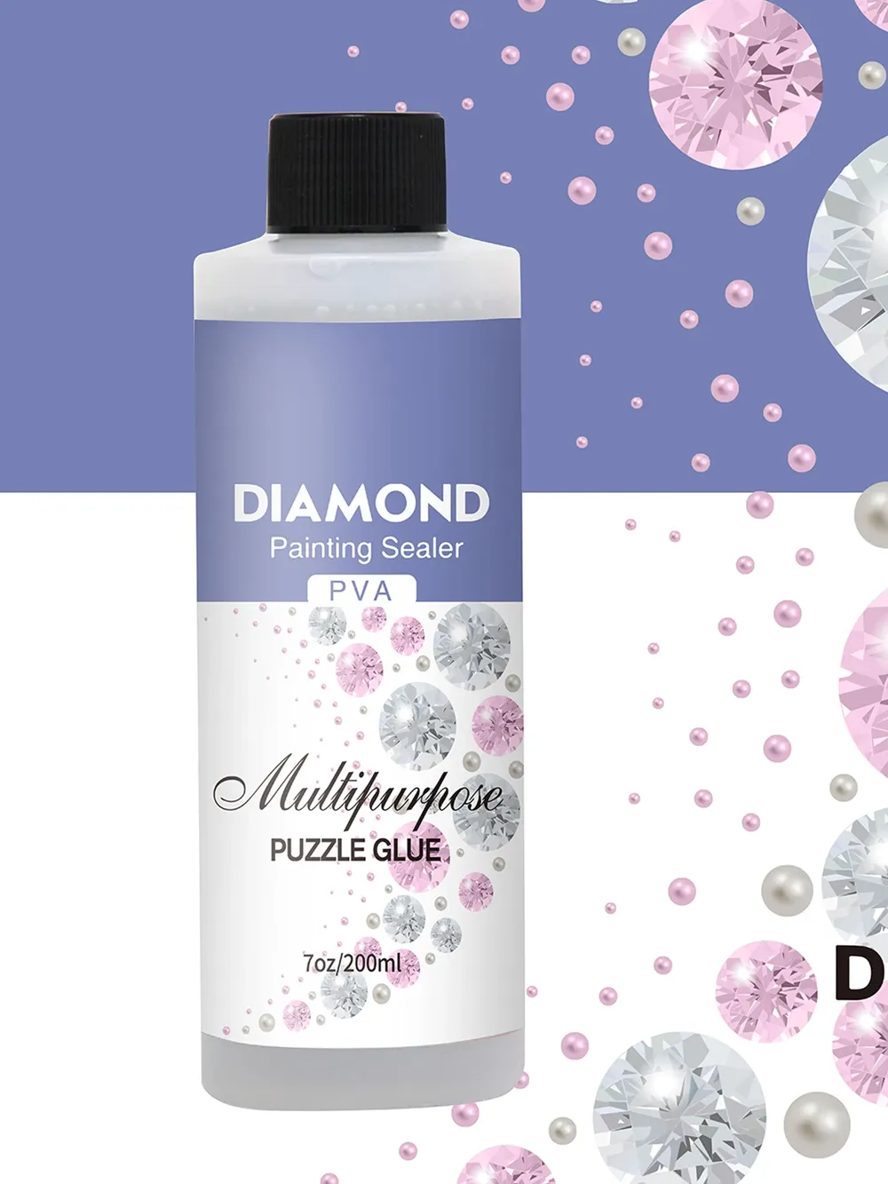 Diamantmalerei Versiegelungssets 60 bis 200 ml mit 3 Pinseln