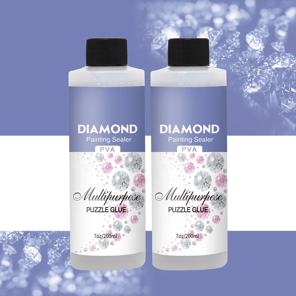 Diamantmalerei Versiegelungssets 60 bis 200 ml mit 3 Pinseln