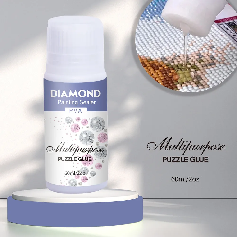 Diamantmalerei Versiegelungssets 60 bis 200 ml mit 3 Pinseln