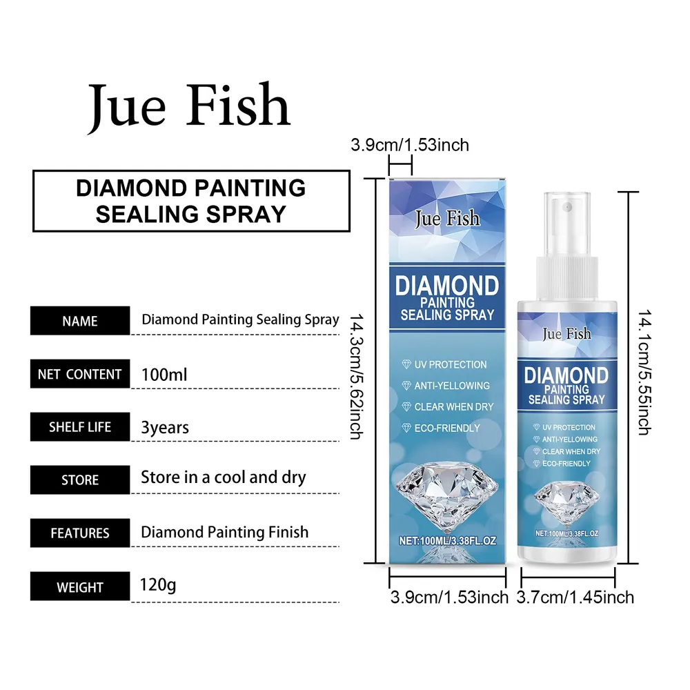 Diamantmalerei Versiegelungsspray 100 ml bis 300 ml Staubschutz