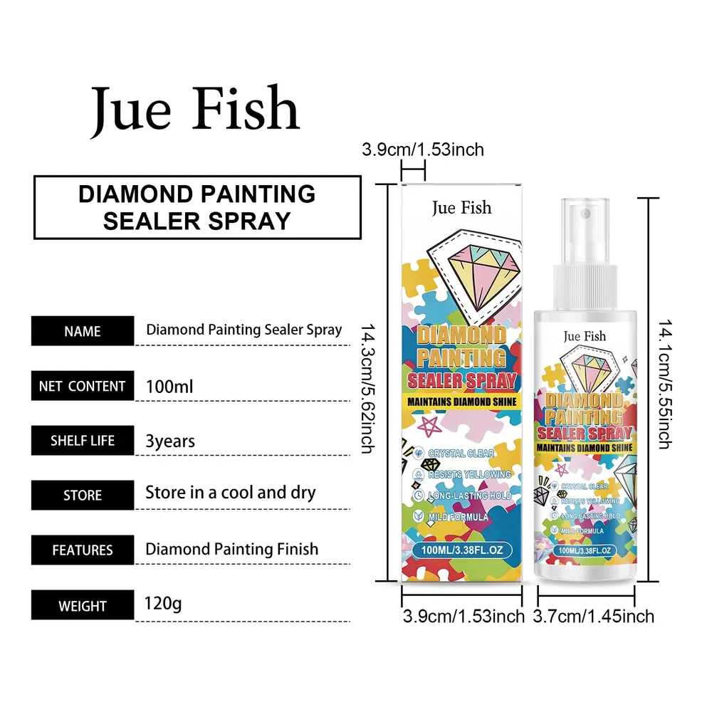 Diamantmalerei Versiegelungsspray 100 ml UV Schutz glänzend