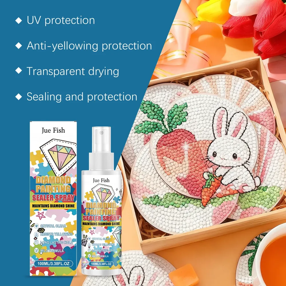 Diamantmalerei Versiegelungsspray 100 ml UV Schutz glänzend
