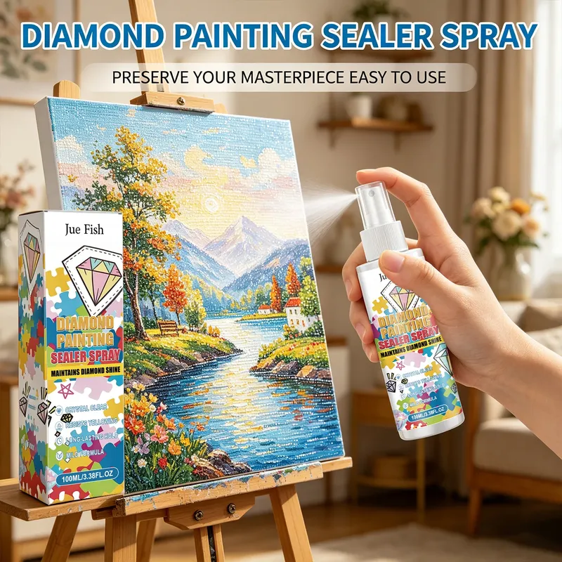 Diamantmalerei Versiegelungsspray 100ML 1 bis 4 Stück Staubschutz