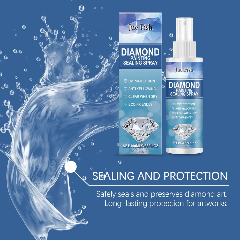 Diamantmalerei Versiegelungsspray 100ml 1 bis 8 Stück Schutzlack