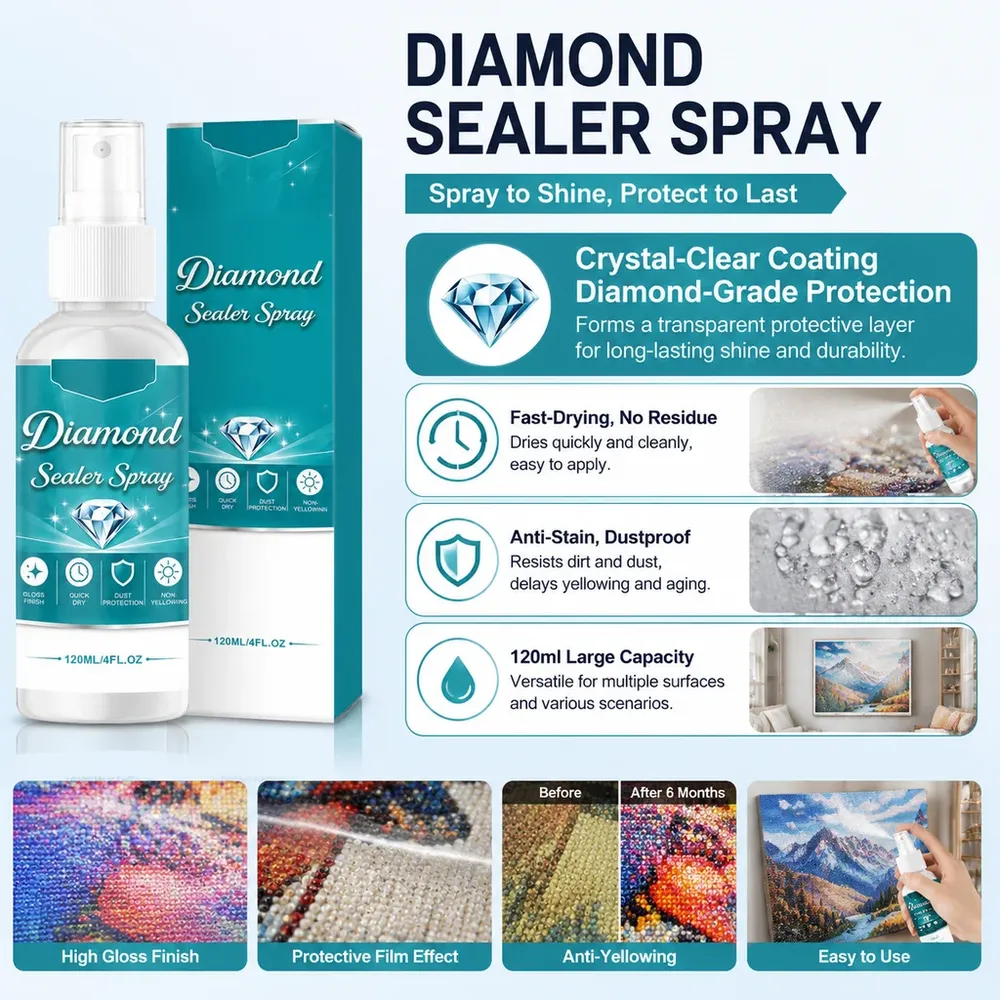 Diamantmalerei Versiegelungsspray 120 ml schnelltrocknend fein