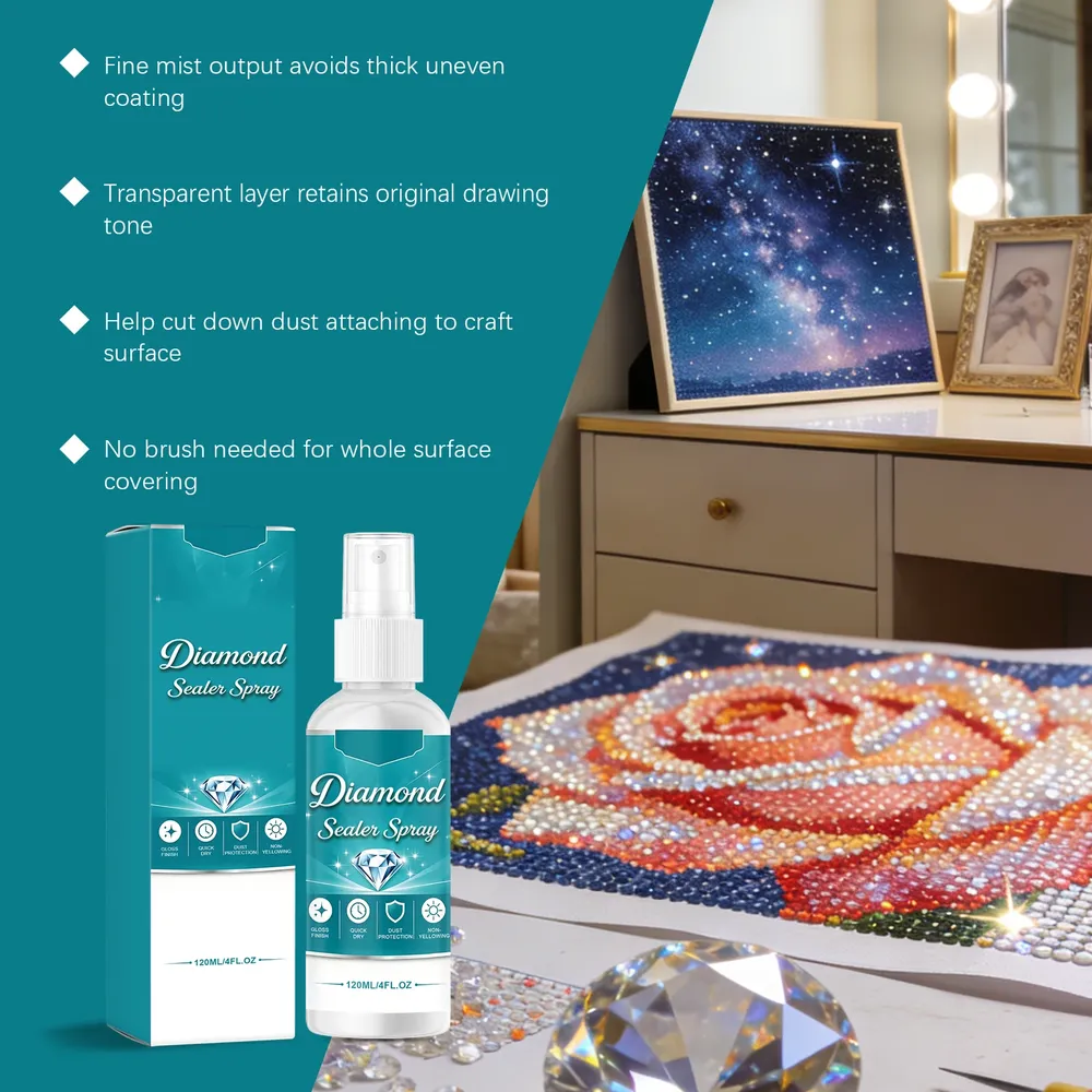 Diamantmalerei Versiegelungsspray 120 ml schnelltrocknend fein