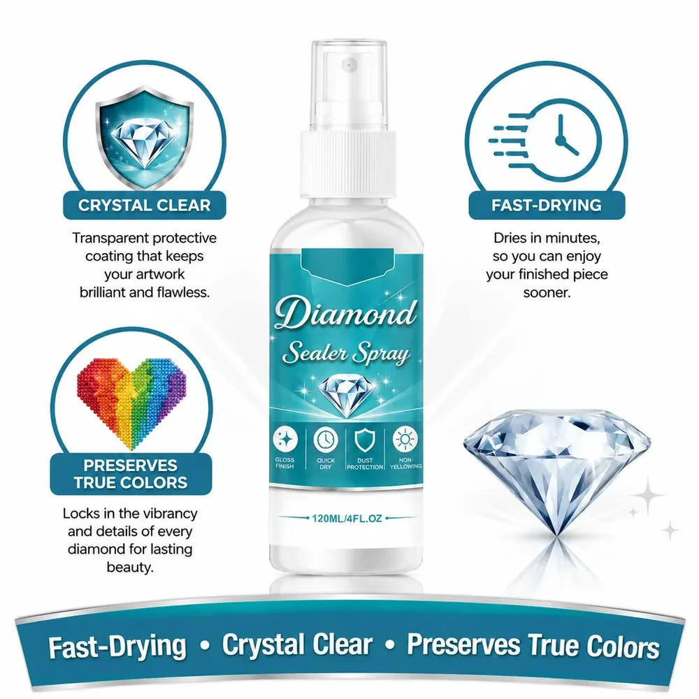 Diamantmalerei Versiegelungsspray 120 ml schnelltrocknend fein