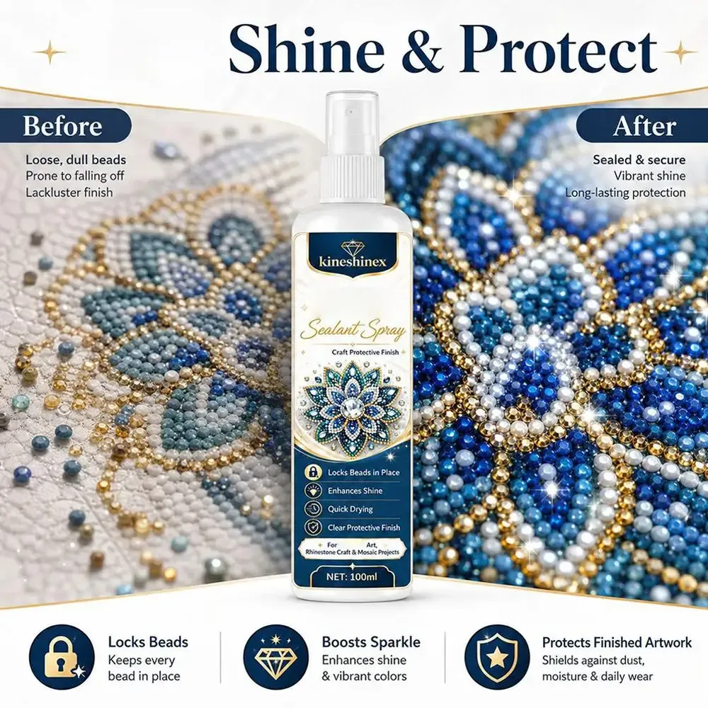 Diamantmalerei Versiegelungsspray 50 bis 100 ml mit Pinsel