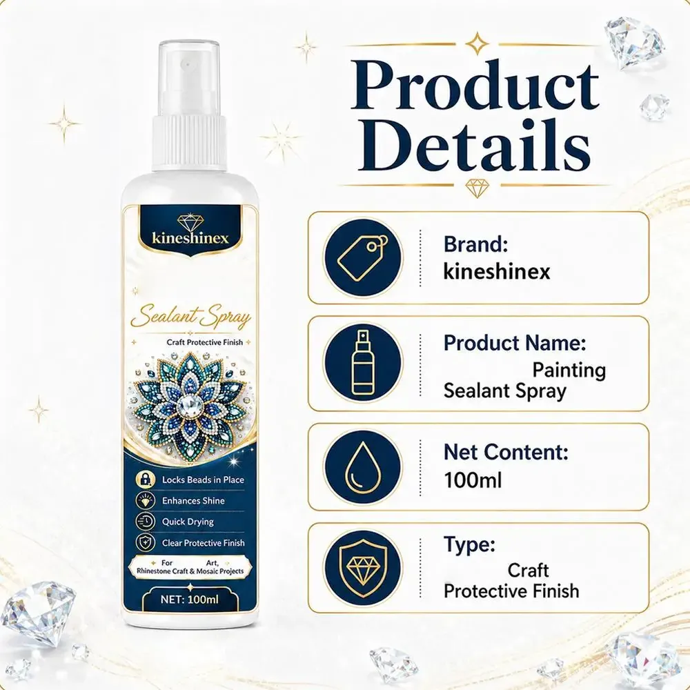 Diamantmalerei Versiegelungsspray 50 bis 100 ml mit Pinsel