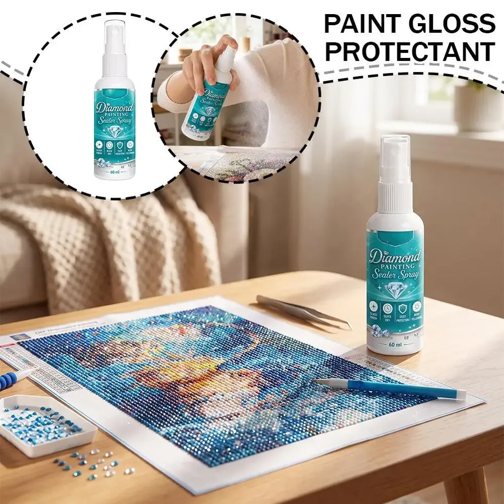 Diamantmalerei Versiegelungsspray 60ml 1 bis 5 Stück Glanzkleber