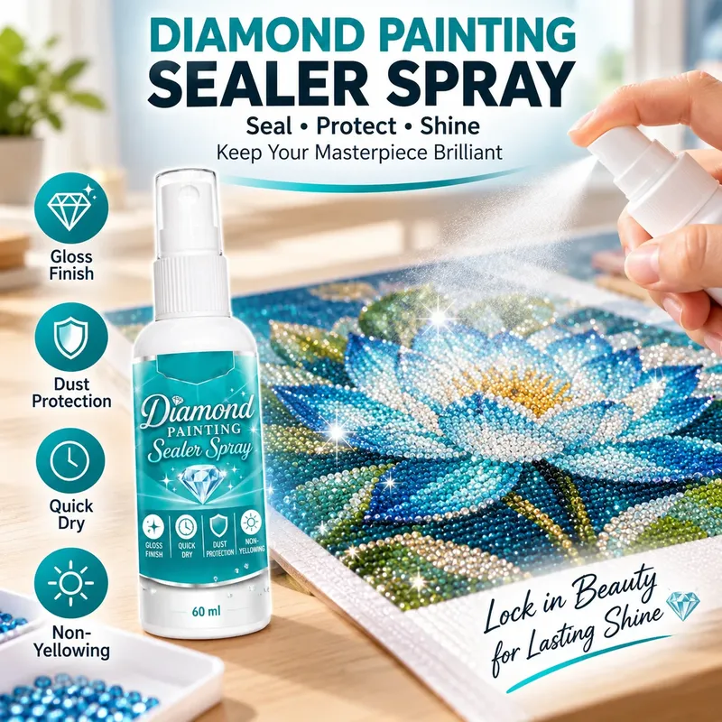 Diamantmalerei Versiegelungsspray 60ml 1 bis 5 Stück Glanzkleber