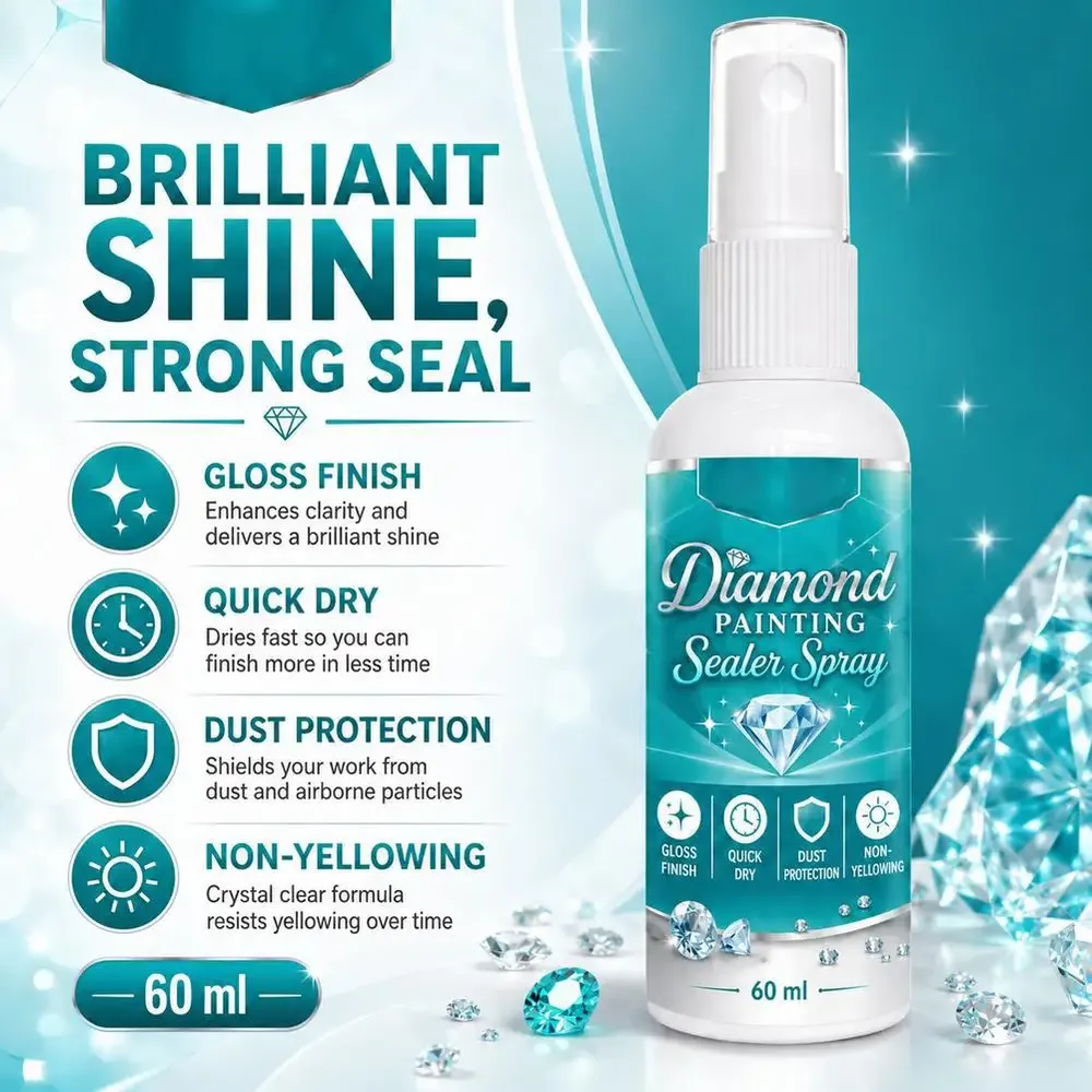 Diamantmalerei Versiegelungsspray 60ml 1 bis 5 Stück Glanzkleber