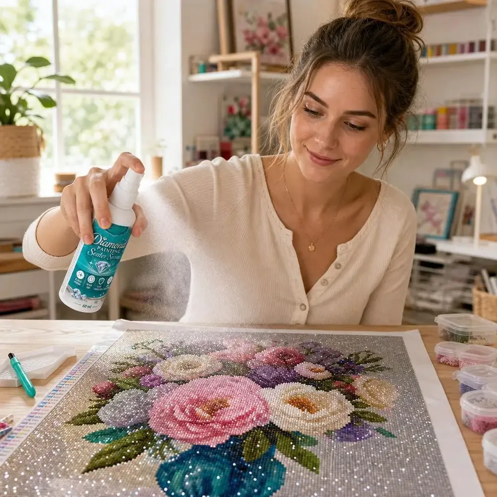 Diamantmalerei Versiegelungsspray 60ml 1 bis 5 Stück Glanzkleber