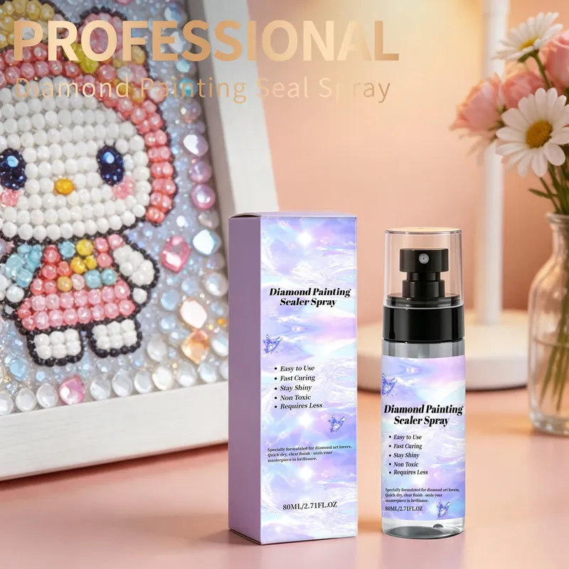 Diamantmalerei Versiegelungsspray 80ml 1 bis 6 Stück Glitzereffekt