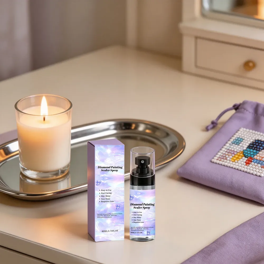 Diamantmalerei Versiegelungsspray 80ml 1 bis 6 Stück Glitzereffekt