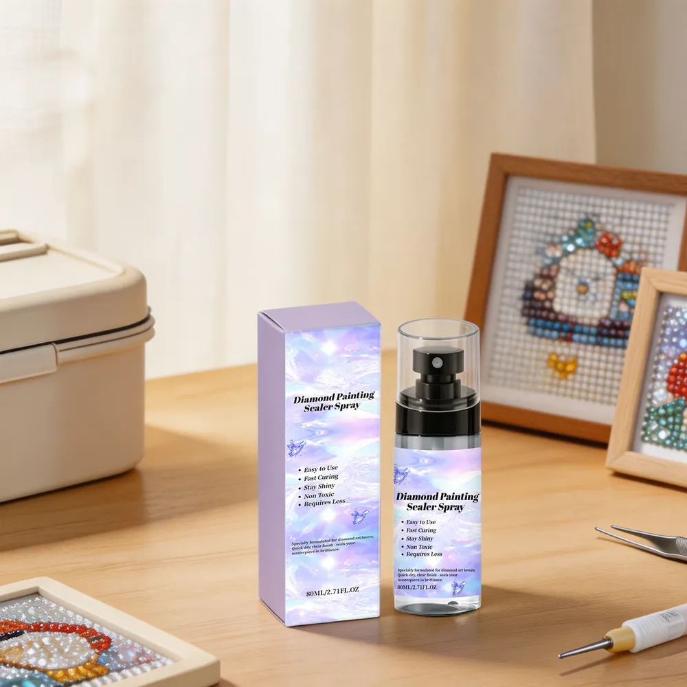 Diamantmalerei Versiegelungsspray 80ml 1 bis 6 Stück Glitzereffekt