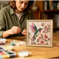 Diamantmalerei Vogel Blumen Kunst Wanddekoration – 3