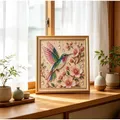 Diamantmalerei Vogel Blumen Kunst Wanddekoration – 6