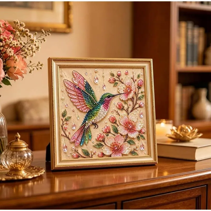 Diamantmalerei Vogel Blumen Kunst Wanddekoration