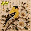 Diamantmalerei Vogel Blumen Kunst Wanddekoration – Farbe DIY - D style