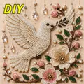 Diamantmalerei Vogel Blumen Kunst Wanddekoration – Farbe DIY - E style