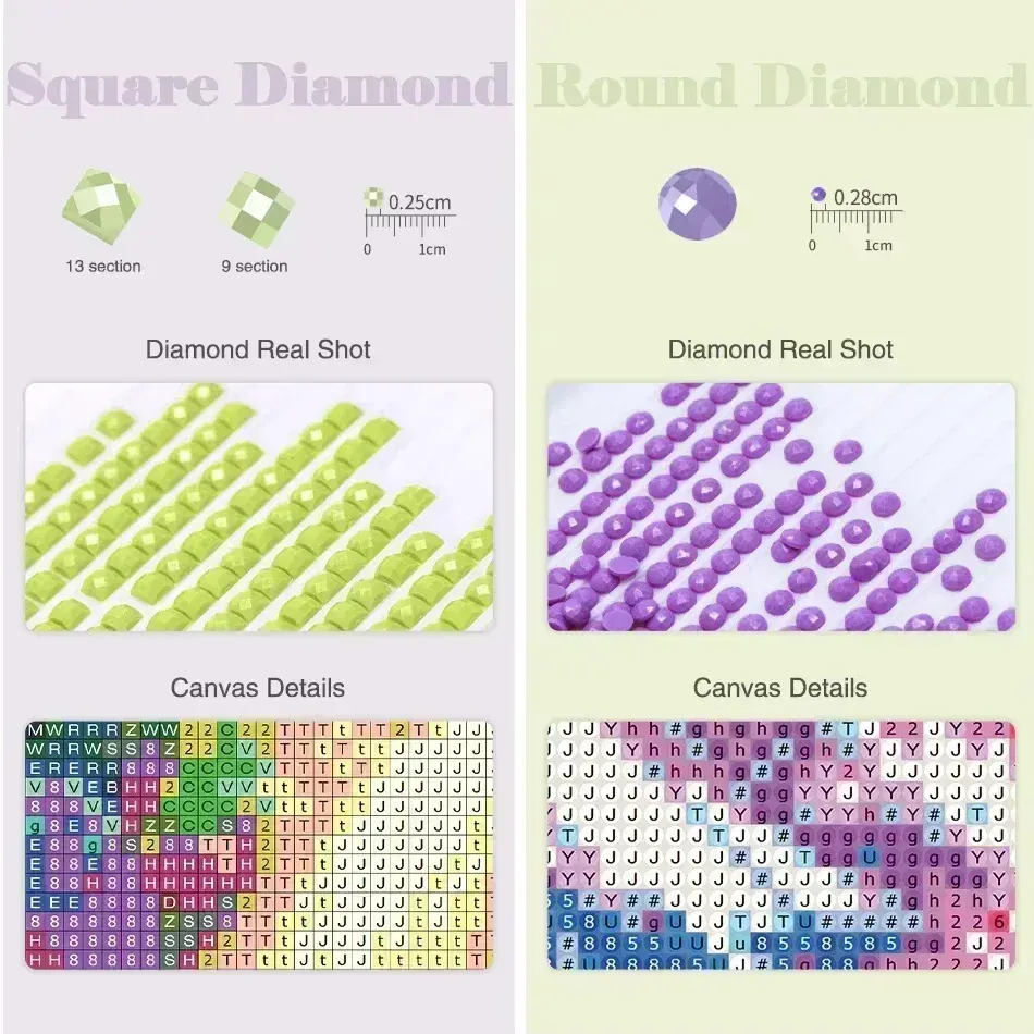 Diamantmalerei Waldtiere Mondlicht 20 bis 70 cm rund oder eckig