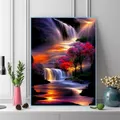 Diamantmalerei Wasserfall Landschaft 20x30 bis 50x70cm – 3