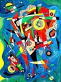 Diamantmalerei Wassily Kandinsky Abstrakt Kreuzstich – Farbe Rot (B3)