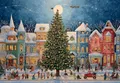 Diamantmalerei Weihnachten Straße Baum 20 bis 70 cm – Farbe WEISS (01)
