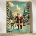Diamantmalerei Weihnachtsabend Poster 20 bis 70 cm rund oder eckig – Farbe WEISS (01)