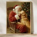 Diamantmalerei Weihnachtsabend Poster 20 bis 70 cm rund oder eckig – Farbe hellgrün (11)
