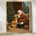 Diamantmalerei Weihnachtsabend Poster 20 bis 70 cm rund oder eckig – Farbe hellgelb (12)
