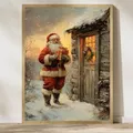 Diamantmalerei Weihnachtsabend Poster 20 bis 70 cm rund oder eckig – Farbe Blau (08)