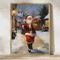 Diamantmalerei Weihnachtsabend Poster 20 bis 70 cm rund oder eckig – Farbe Orange (14)