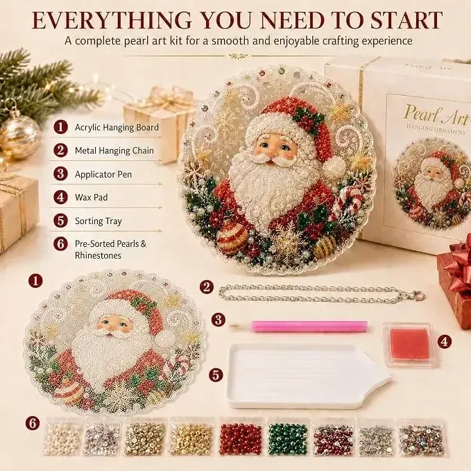 Diamantmalerei Weihnachtsanhänger 20 cm rund oder eckig