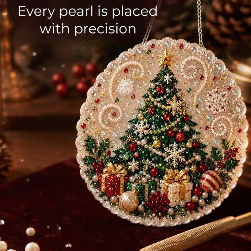 Diamantmalerei Weihnachtsanhänger 20 cm rund oder eckig