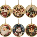 Diamantmalerei Weihnachtsanhänger 6 Stück im Set – 5