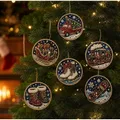 Diamantmalerei Weihnachtsanhänger 6 Stück im Set – Farbe E Set