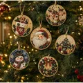Diamantmalerei Weihnachtsanhänger 6 Stück im Set – Farbe F Set