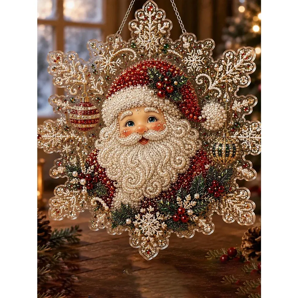 Diamantmalerei Weihnachtsanhänger Acryl 20x20cm