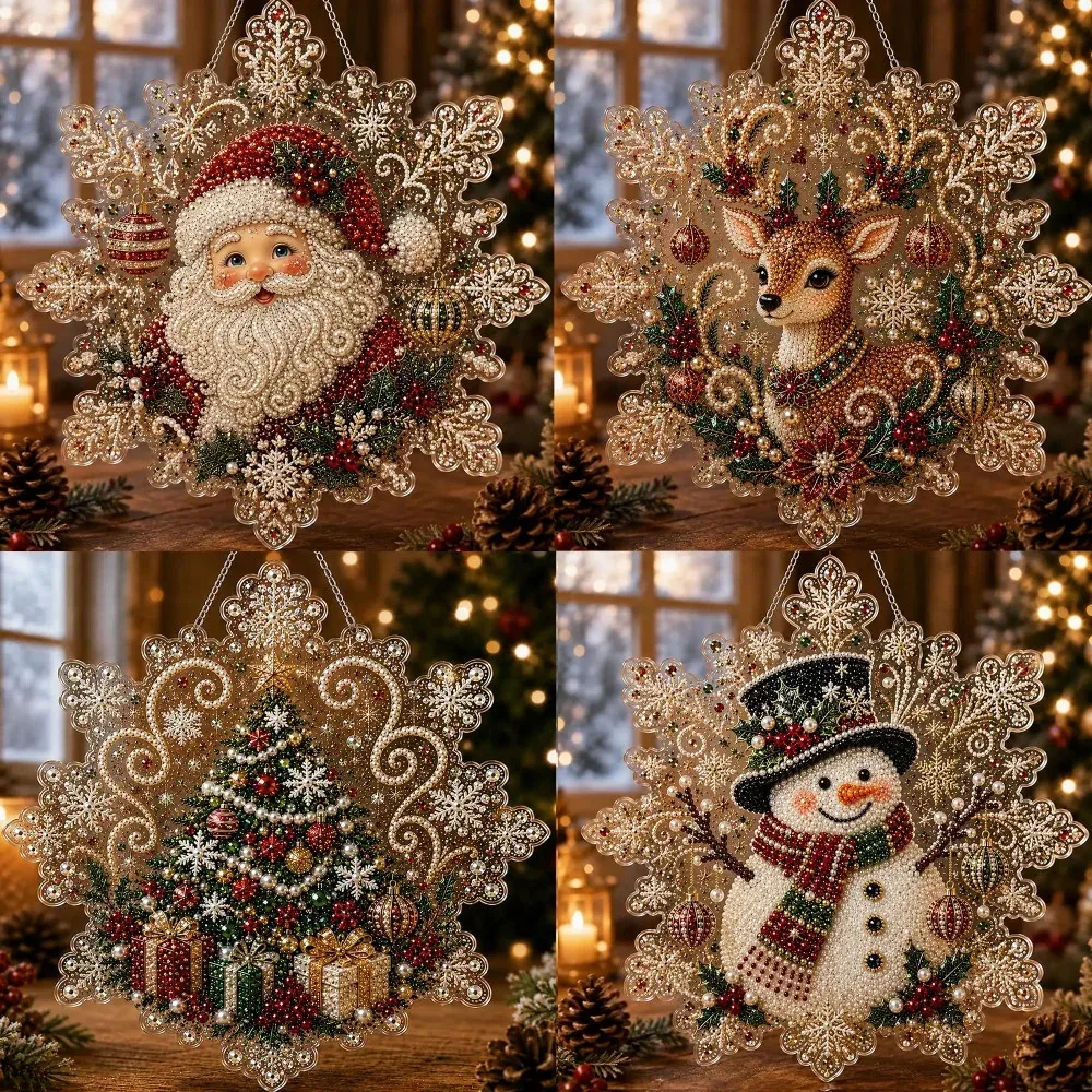 Diamantmalerei Weihnachtsanhänger Acryl 20x20cm