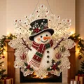 Diamantmalerei Weihnachtsanhänger Acryl 20x20cm – Farbe Gelb (B)