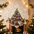 Diamantmalerei Weihnachtsanhänger Acryl 20x20cm – Farbe Lila (E)