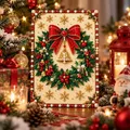 Diamantmalerei Weihnachtsdekor 20 cm rund oder eckig – Farbe 1PC